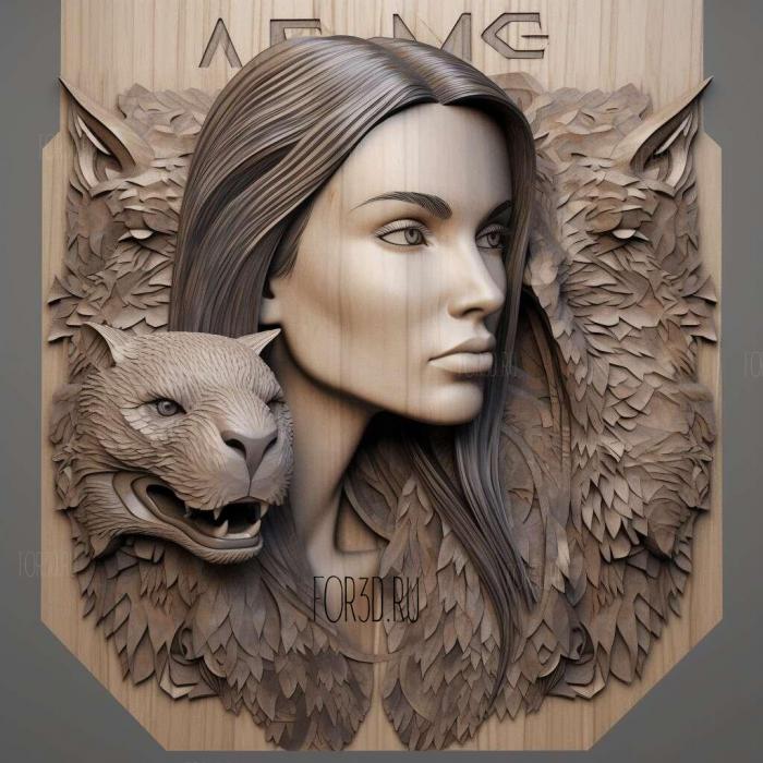 Megan Fox 2 stl model for CNC